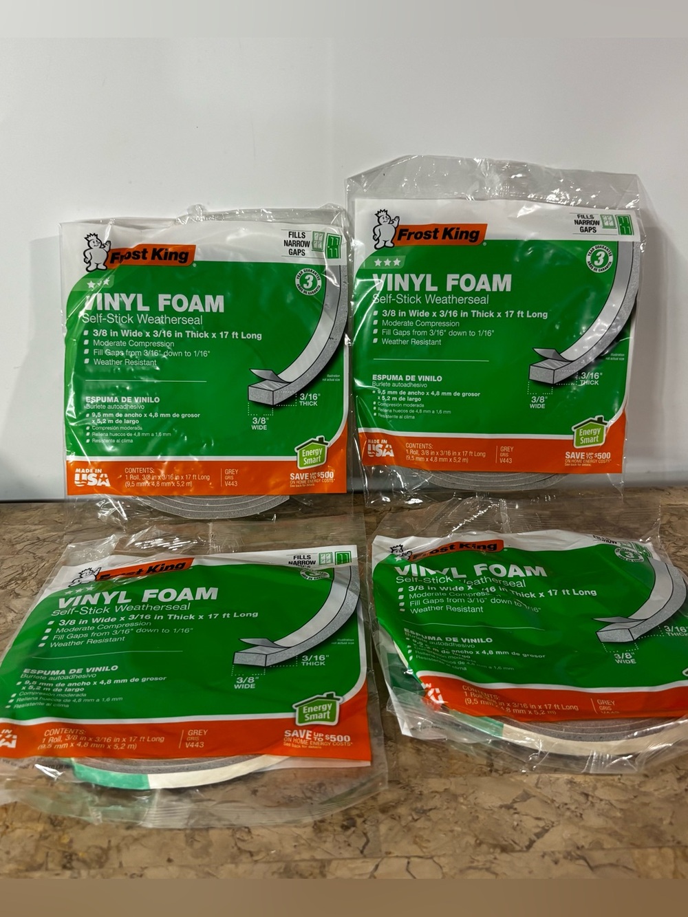 Frost King Vinyl Foam Weather Seal Tape